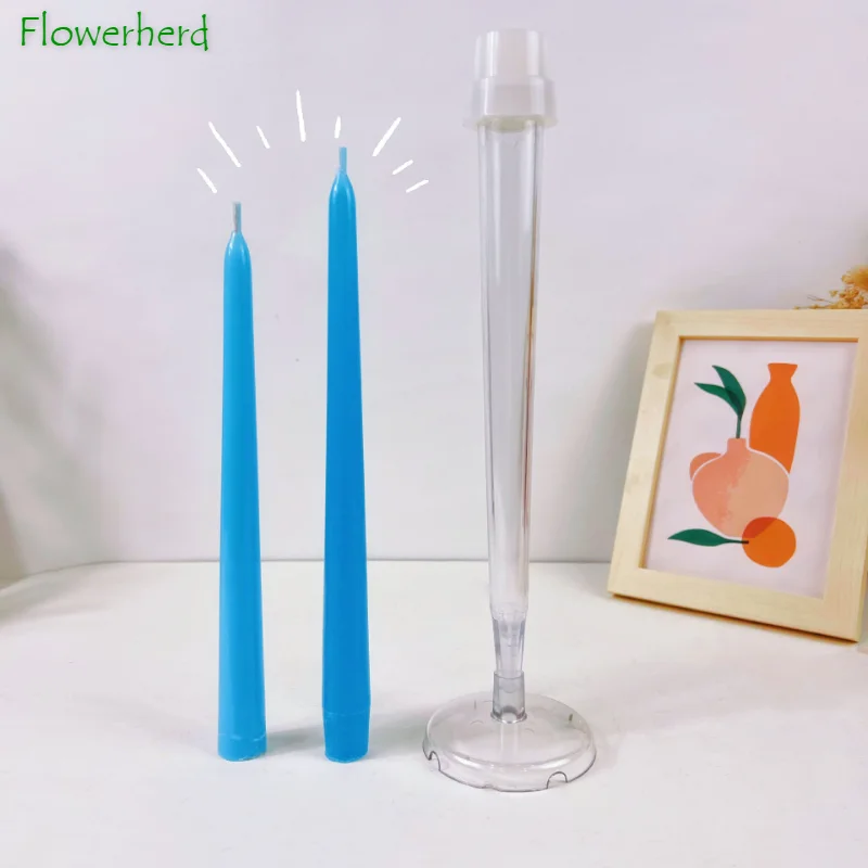 Large and Small Seamless Tapered Rod Candle Mold Candle Making Supplies DIY Two Uses Insert Holder Tip Candle Plaster Moulds