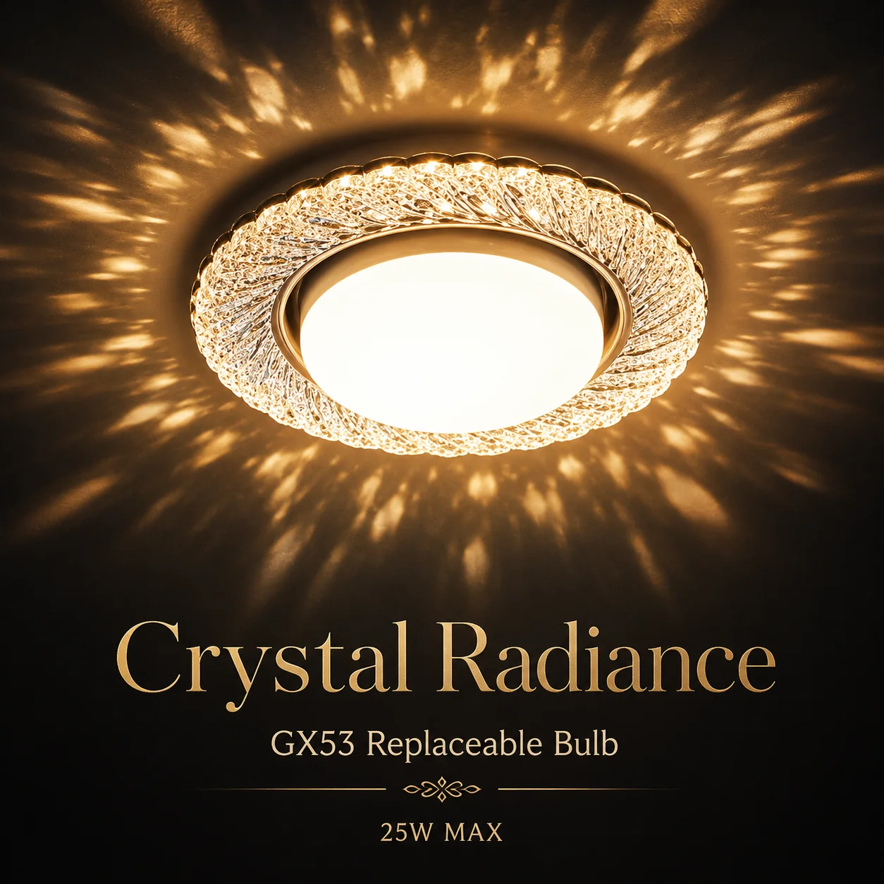 Crystal Ceiling Lamp AC110-265V Led Embedded GX53 Downlights Indoor for Living Room Foyer Store Led Spot Light Decorative