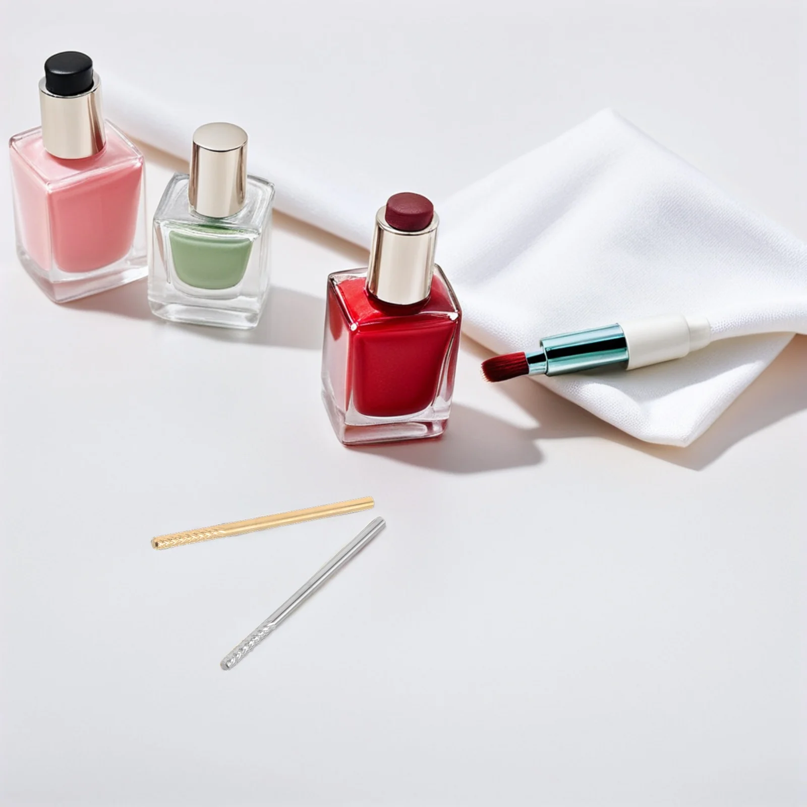 Conjunto de brocas de aço de tungstênio, 3 peças, cabeça de moagem para manicure, remoção de cutícula, alisamento, polimento, ferramentas multifuncionais para arte em unhas