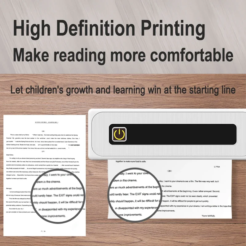 A4 210Mm Paper Inkless Mobile Tattoo Picture Portatil Photo Wireless Mini Portable Impressora Térmica A4 Thermal Printer Machine