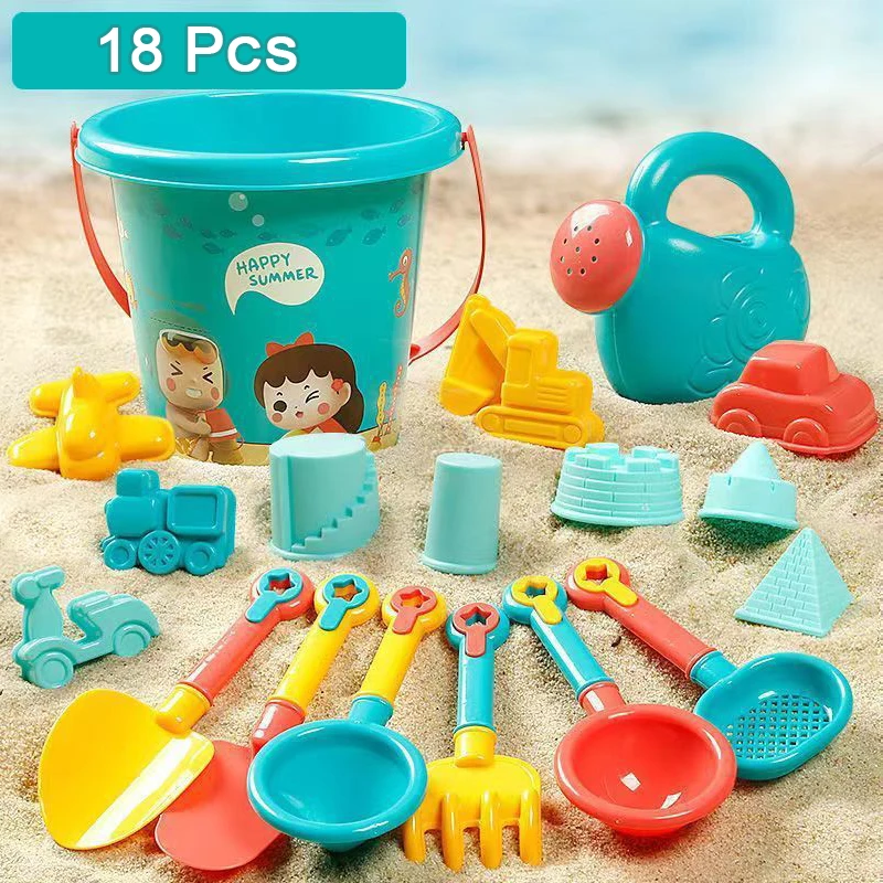 Juguetes de playa para niños, juego de arena, cubo de arena, pala de playa, juguetes para niños pequeños, juego de playa de verano, juguetes para niños, herramientas de juego de agua