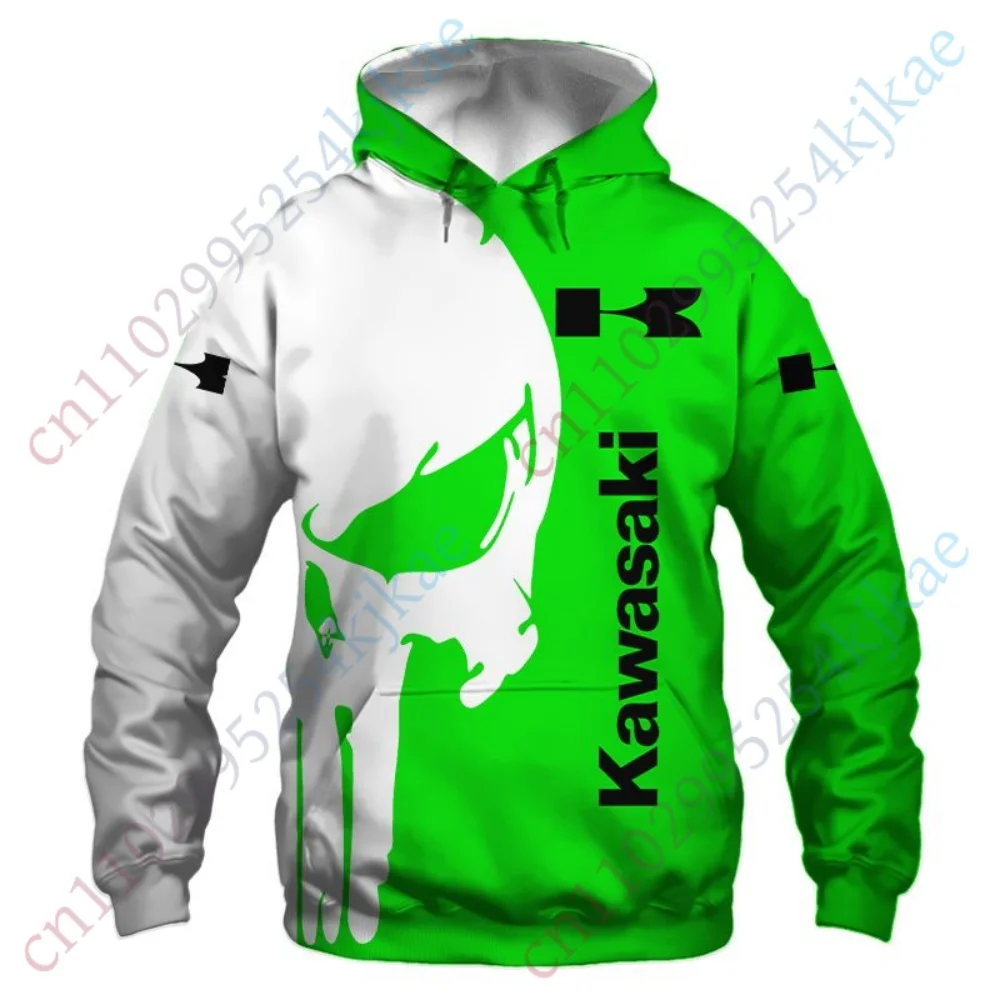 

Kawasaki Hoodie Sport Hoodies For Men Long sleeve Streetwear Harajuku Sweatshirt Anime Men Clothing Sport Hooded zip-up Unisex