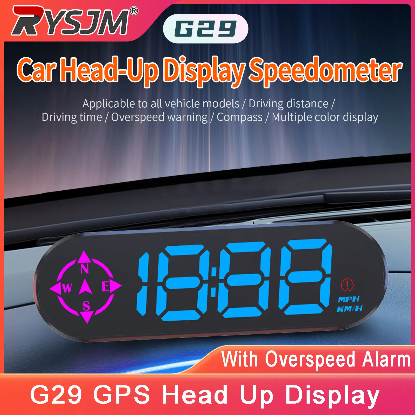 novo-display-head-up-g29-para-carro-com-gps-velocimetro-digital-com-visor-led-colorido-bussola-e-velocimetro-para-carro-caminhao-suv-e-rv