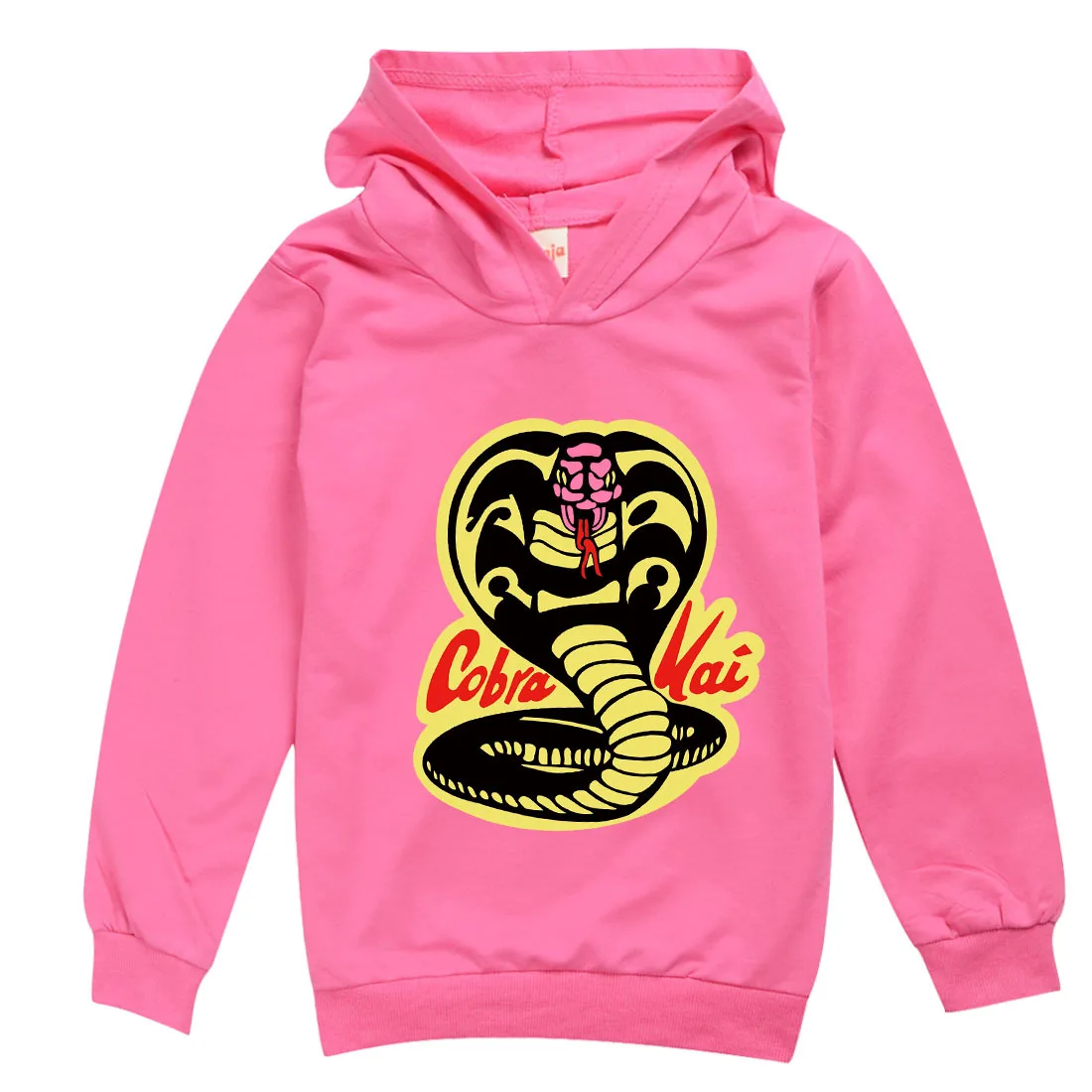 2-16Y Cartoon Hot Cobra Kai Hoodie Kids Anime Hoodies Teenagers Boy Sweatshirt Toddler Girls Pull Sleeve Pullover Sports Top