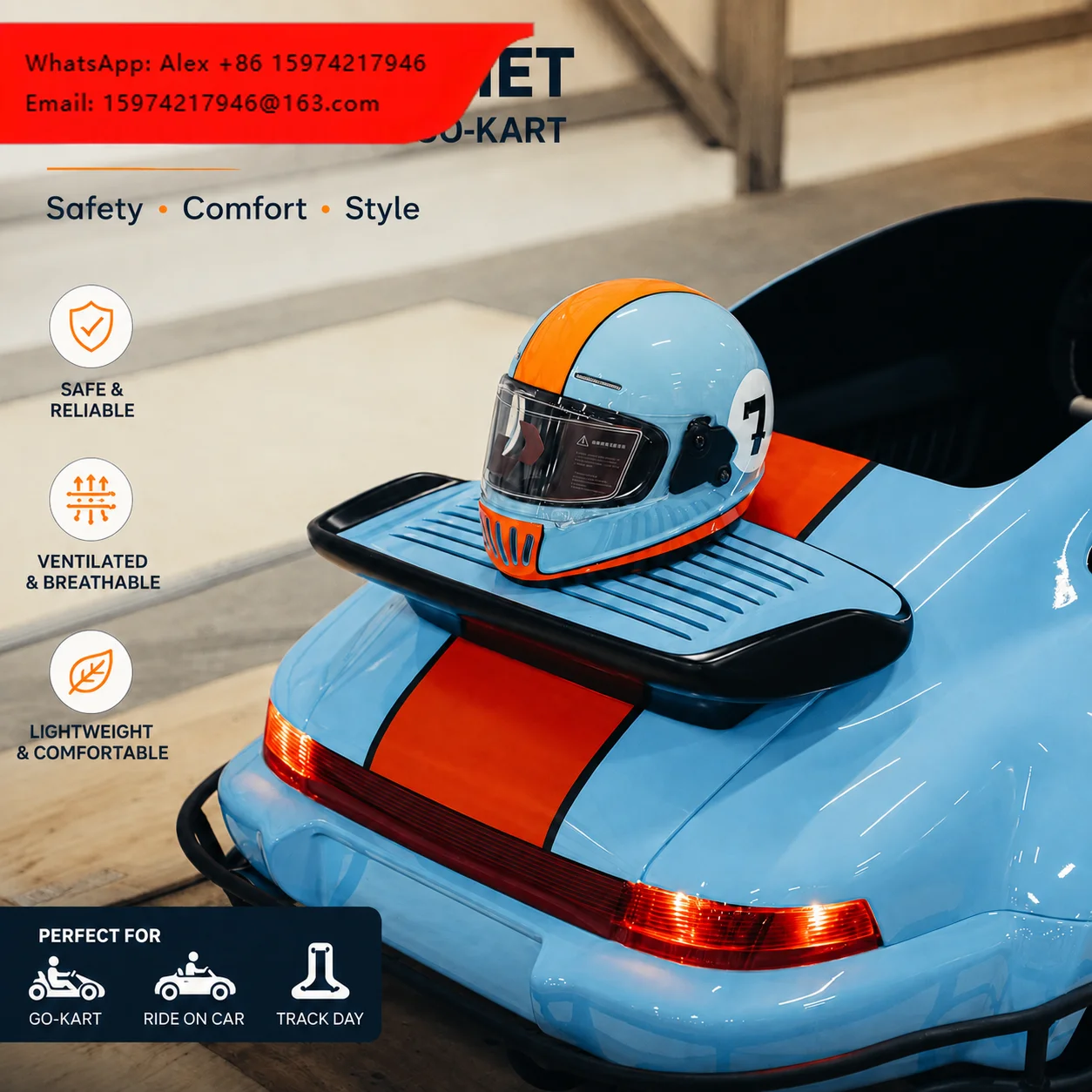 2500W Retro Drift Electric Go Kart Adult Commercial Wholesale For Sightseeing & Amusement Parks