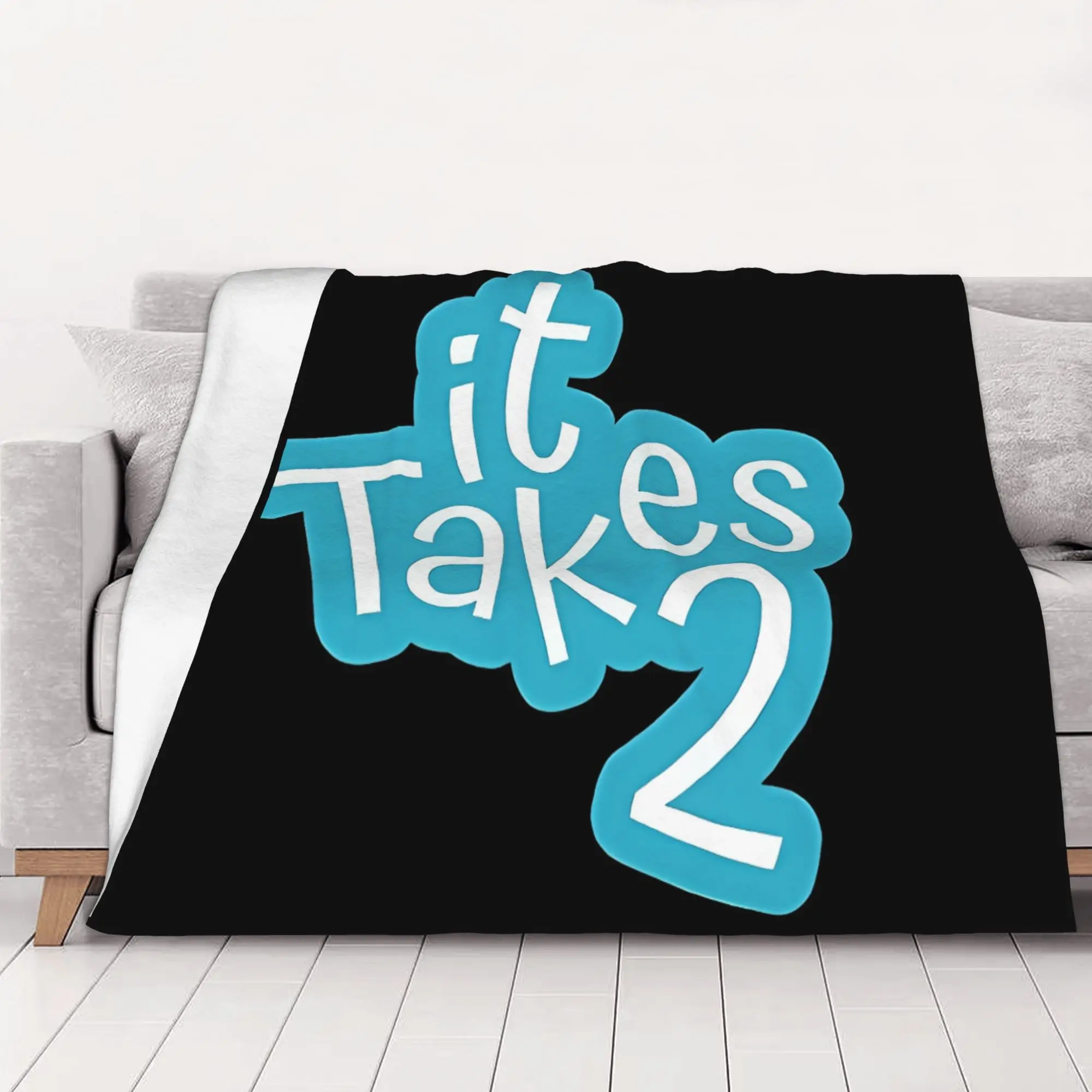 1PC It Takes black It Takes Two home room decorations Winter Blankets for Adults Bedding Home Interior Sofa Knee