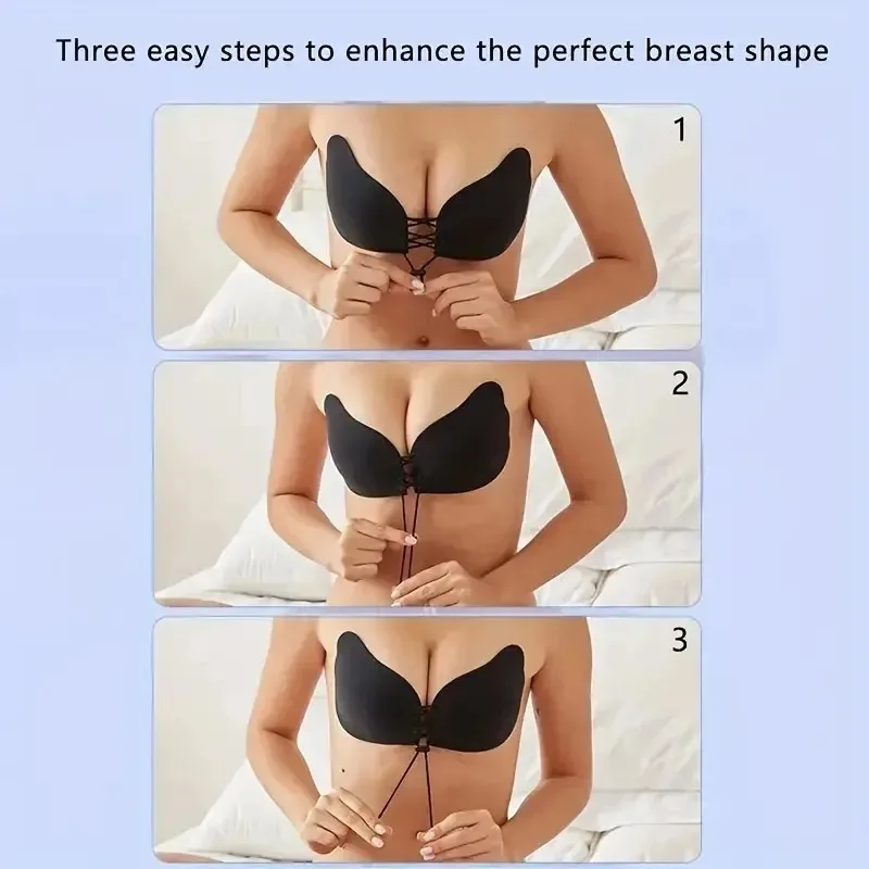 Women Sexy Strapless Adhesive Stick Bra Invisible Strapless Push Up Bras Backless Lingerie Seamless Silicone Bralette Underwear