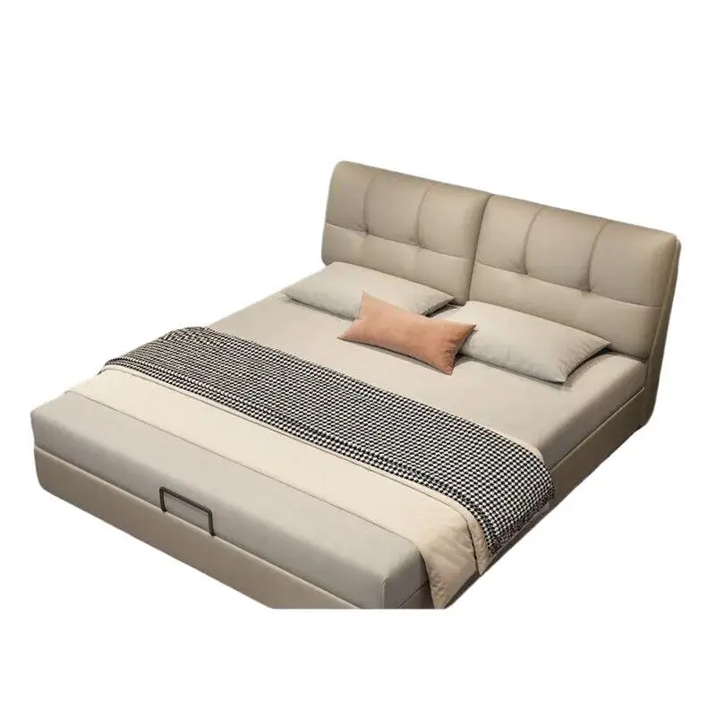 

Modern minimalist bed, master bedroom atmospheric double bed