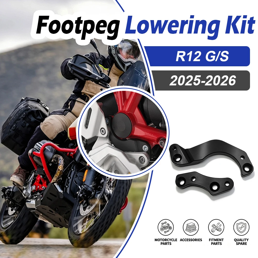 For BMW R12G/S R12GS R12 GS R12 G/S 2025 2026 Motorcycle Footpeg Lowering Rear Standing Footrest Adjustment Lowering Bracket