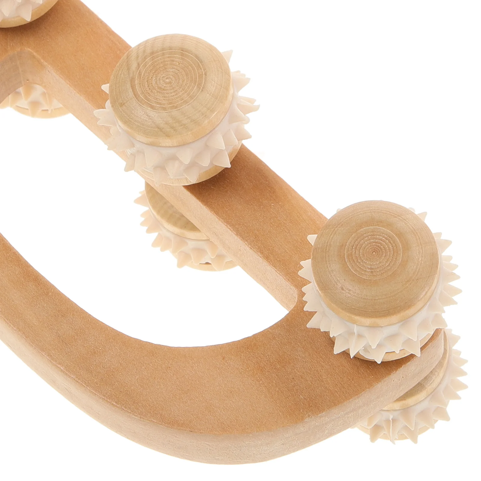 

1Pcs Roller Massager Hand Massage Tool Wooden Durable Lightweight Easy Hold Handheld Massager for Travel Office Relaxation