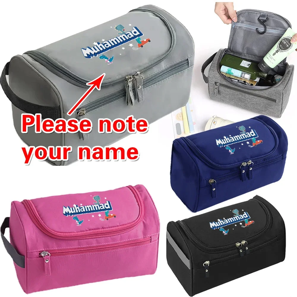 

Personalized Customization Name Women's Portable Travel Toiletries Storage Bag Hanging Waterproof Toiletries Bag