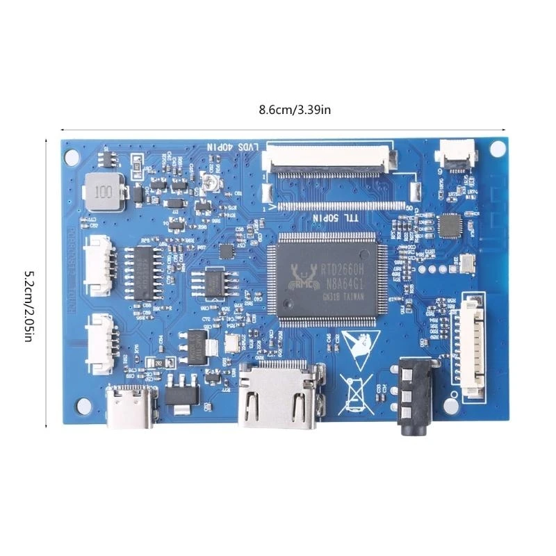 1024x600 40pin LCD TTL Controller Board 1CH LCD Layar Layar Driver Board Konsumen Elektronik