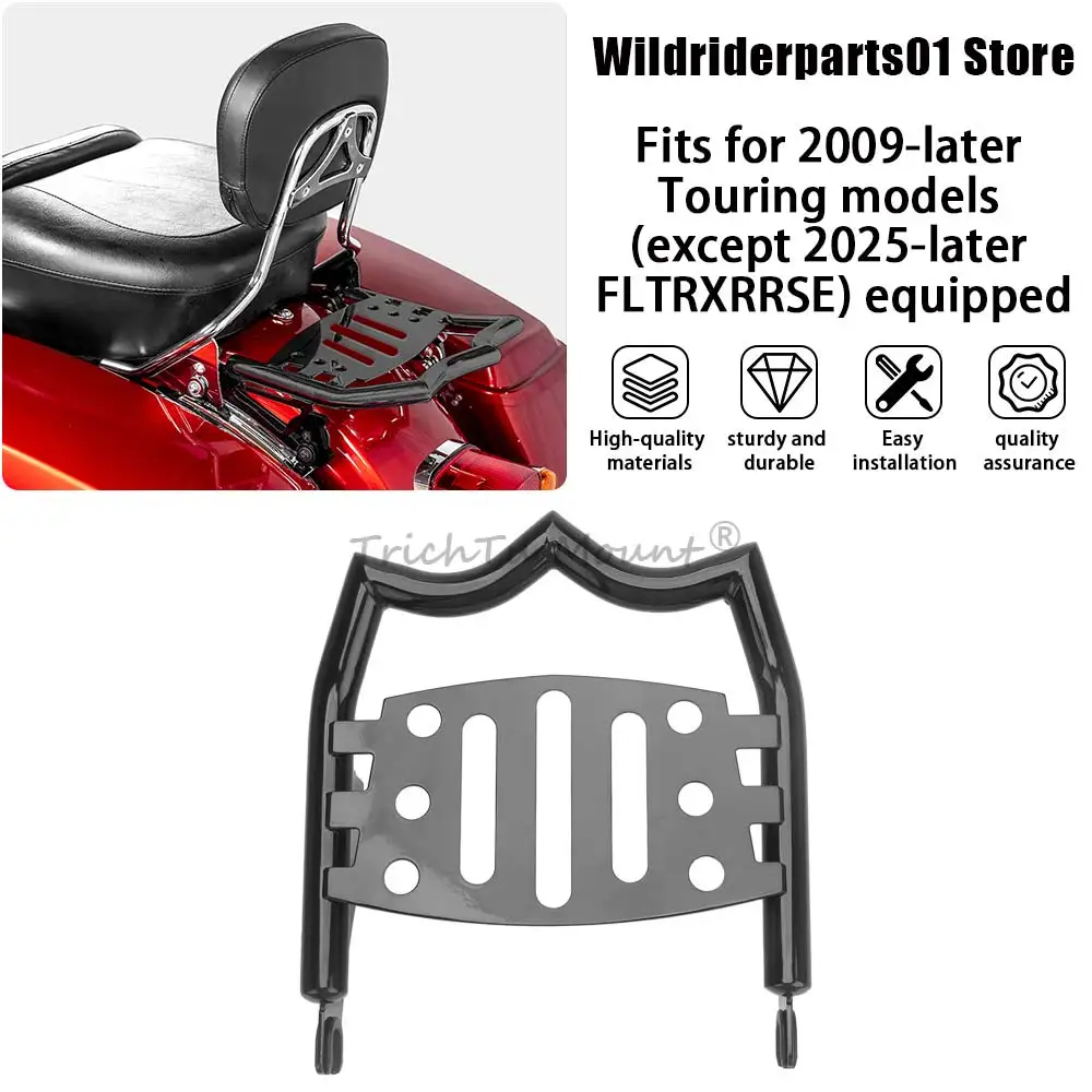 Motorcycle Accessory Detachable-Style Luggage Rack With Two Latch Clips For Halrey Touring Road Glide CVO ST FLTRXSTSE 2024 2025