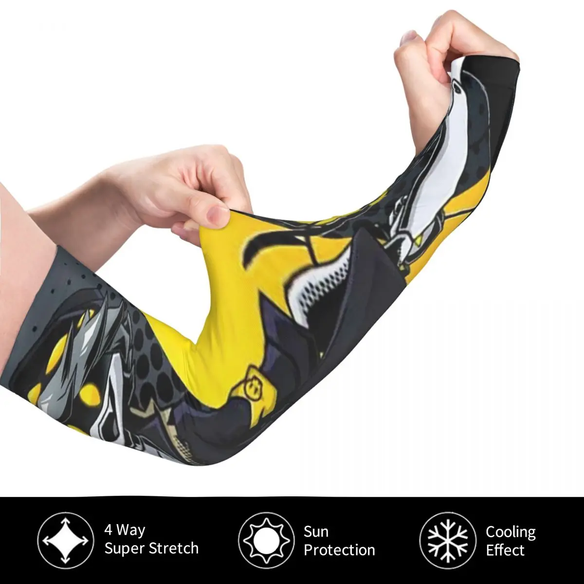 طائرات القتل بدون طيار N Uzi Doorman أكمام أذرع تبريد خارجية من الشمس فوق البنفسجية غطاء حماية صيفي من الحرير الجليدي لركوب الدراجات وأكمام وشم #3