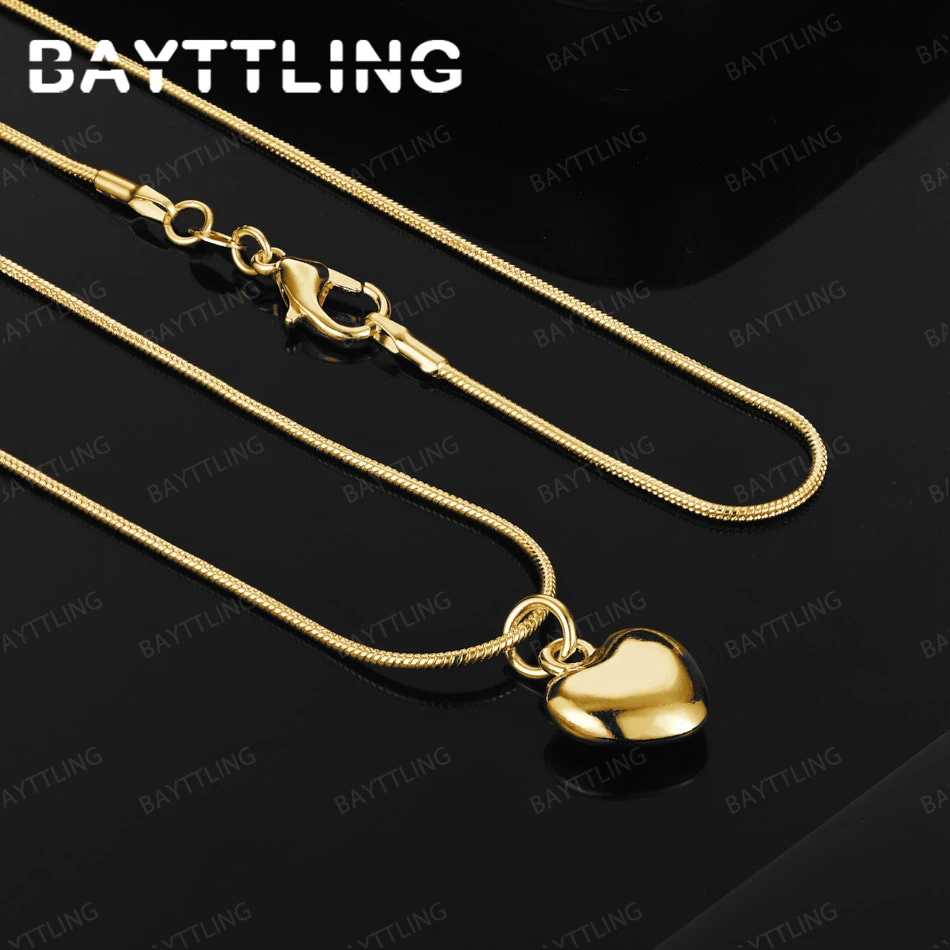 

925 Sterling Silver 16-30 Inch Heart Pendant Necklace for Women Engagement Jewelry Gift Accessories Fashion