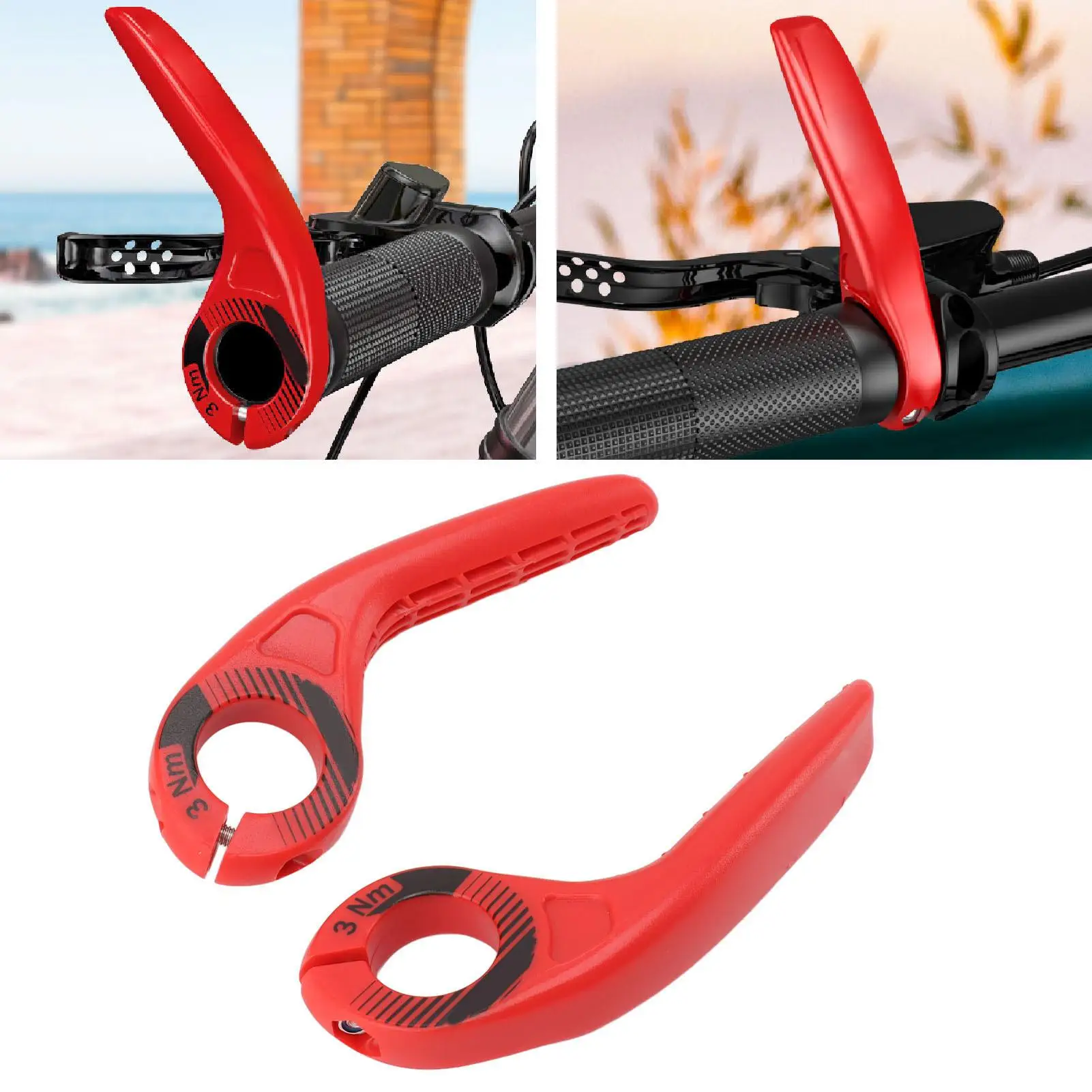 Universal Anti-Slip Bike Bar Ends - Adjustable Multi-Angle Handlebar Extensions for Comfortable Grip & Durability