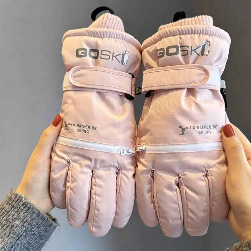 

Cycling Equipment Full Finger Skiing Gloves Thick Plush Winter Warm Gloves Windproof Waterproof Snow Gloves Snowmobile