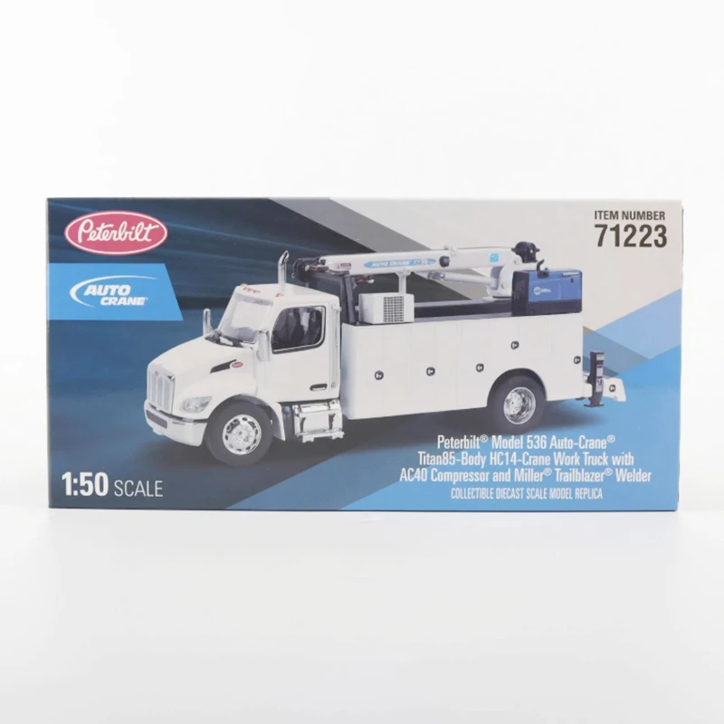 

DM литой под давлением масштаб 1:50 Peterbilt 536, кран-грузовик, инженерная модель автомобиля из сплава, коллекция 71223, сувенирные демонстрационные украшения