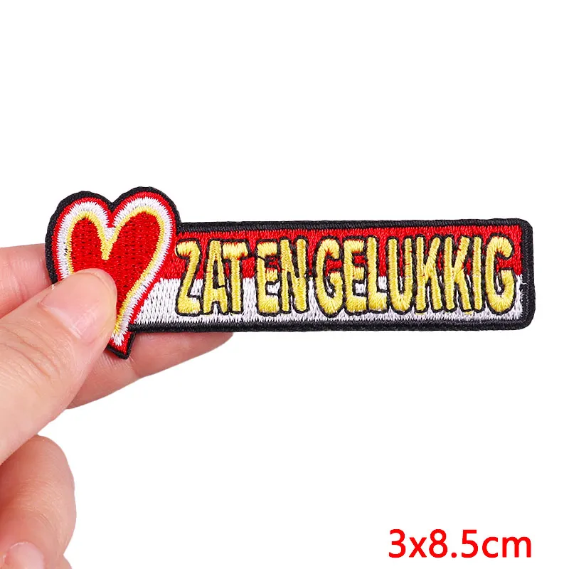 Niederlande Oeteldonk Emblem bestickte Patches für Kleidung Karneval Emblem Eisen auf Patches auf Kleidung Zubehör Applikation DIY – Detail 34