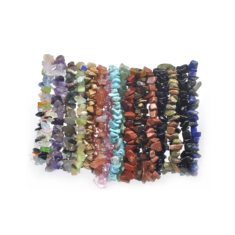 2018 Hot Multicolor Healing Crystals Natural Stone Strand Women Bracelets Lazuli Reiki  For Woman Summer bracelet femme