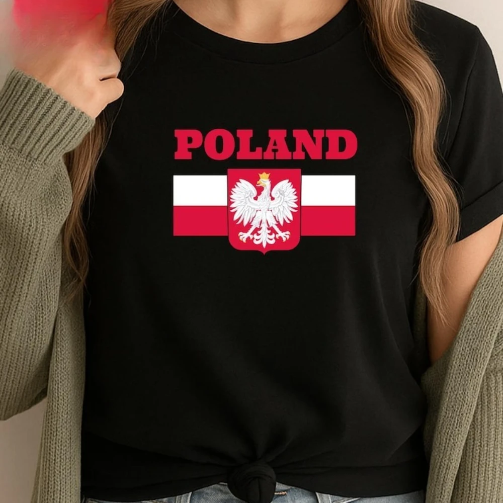 

Poland Eagle Printed Tshirt Polish Emblem Graphic T-Shirt Polish Pride Men Women Daily Life Clothing Patriotic Unisex Tee Tops