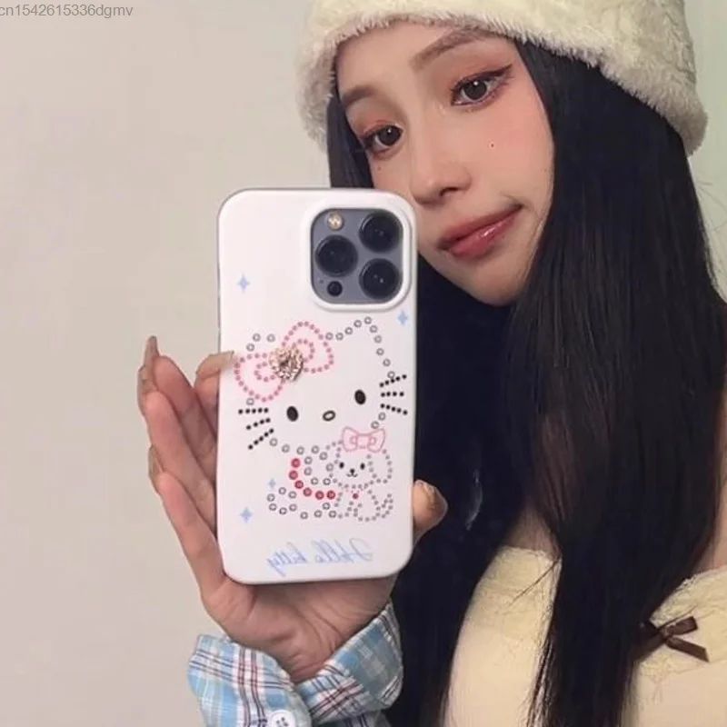 Sanrio Hello Kitty Cute Anime Harajuku Phone Case For IPhone 14 Plus 13 12 Mini 11 Pro Max Cover Harajuku White For Iphone Case