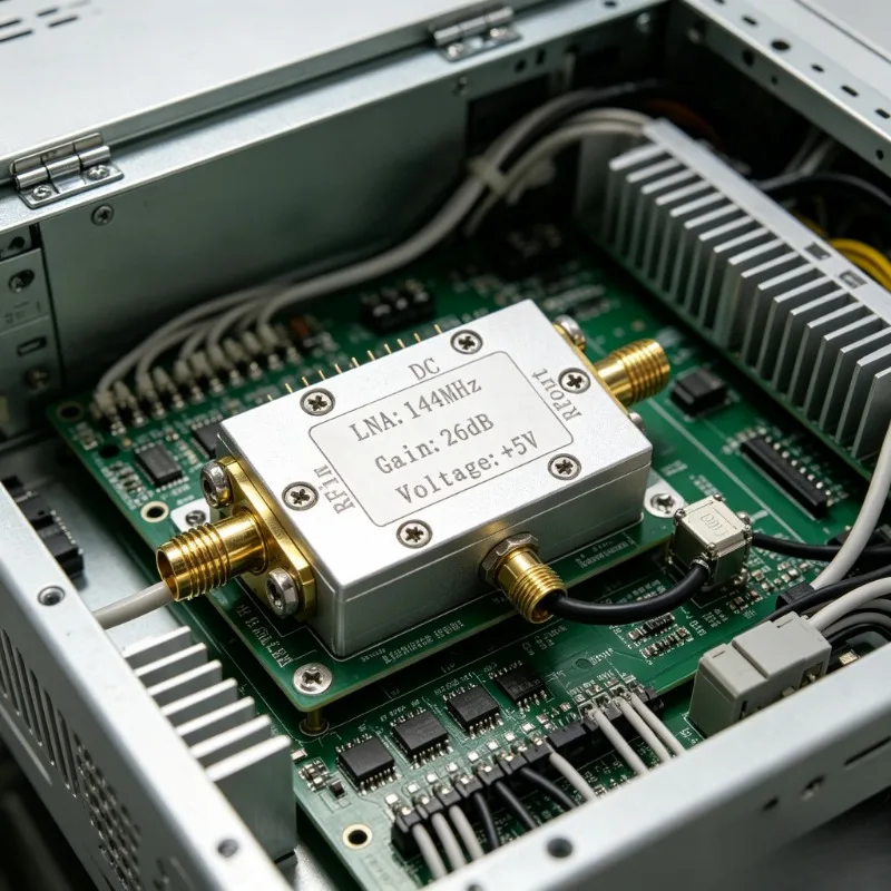 1PCS 135-175MHz RF Low Noise Amplifier, 144MHz Ultra Low Noise LNA, 3-5V Power Supply, 24dB Gain