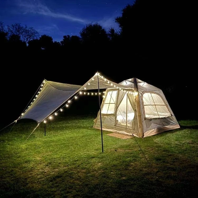 Haute qualité personnalisé 4 saisons luxe grand Camping en plein Air famille Air Camping tente étanche Pvc gonflable Camping tente