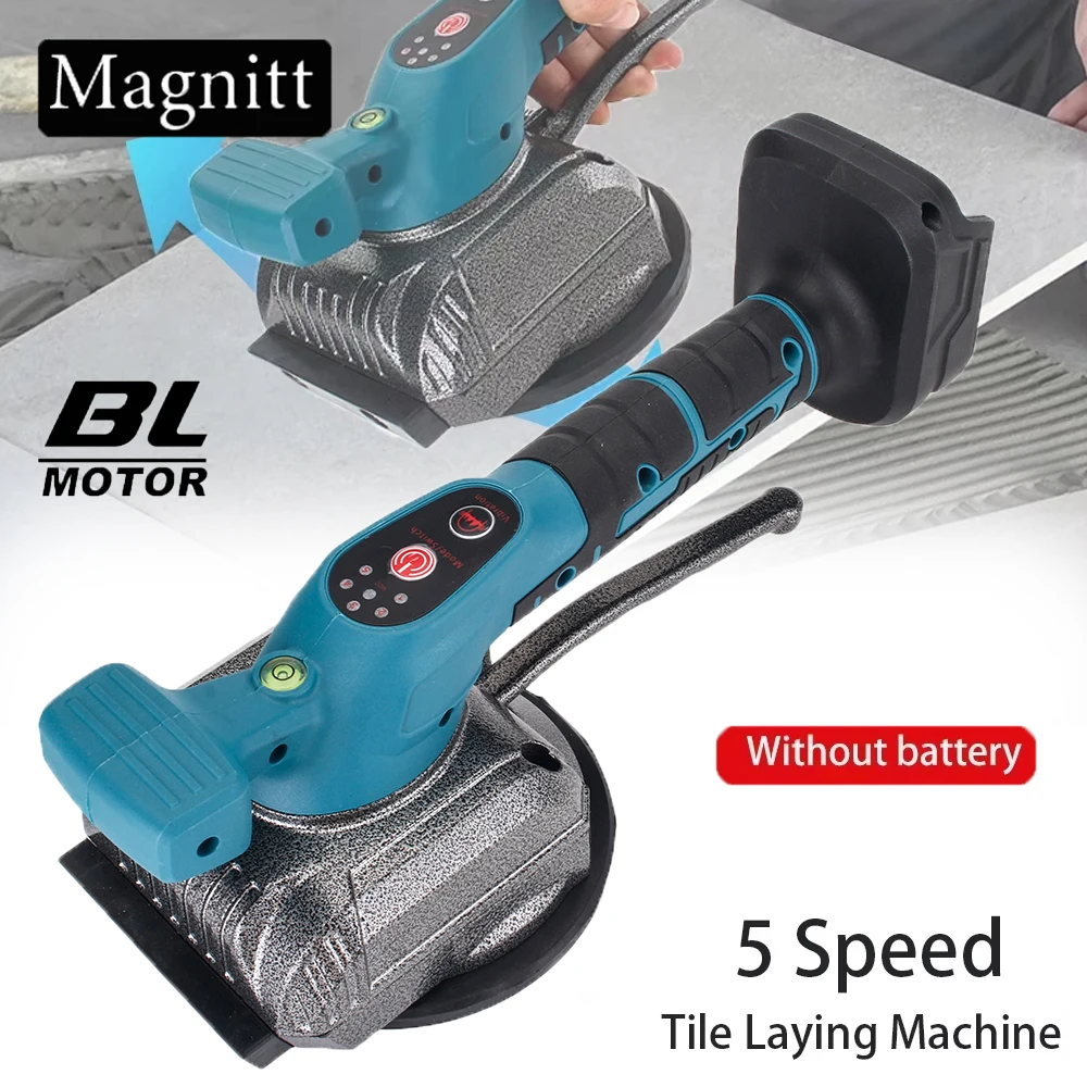 Macchina per la posa di piastrelle a 5 velocità, senza fili, automatica, con sistema di vibrazione, strumento vibrante per la posa di piastrelle su pavimenti e pareti, utensile elettrico per batterie