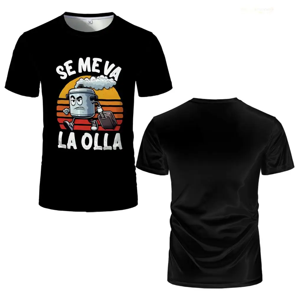 Se Me Va La Pinza Print T-Shirt Funny Spanish Joke Y2k Vintage T Shirt Breathable Tops For Men And Women Cute Graphic Clothing