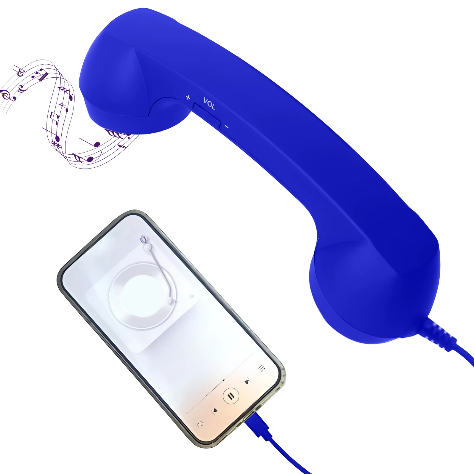 Telephone Wired Handsets with Volume Control & Mic Classic Wired Phone Handset for Mobile Video Conferences Calls Meetings