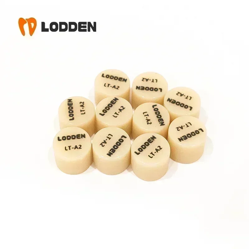 LODDEN 5pcs Lithium Disilicate Press Ingots Dental Glass Ceramic Pressing for Ultra-thin Veneer Minimally Invasive Repair HT/LT