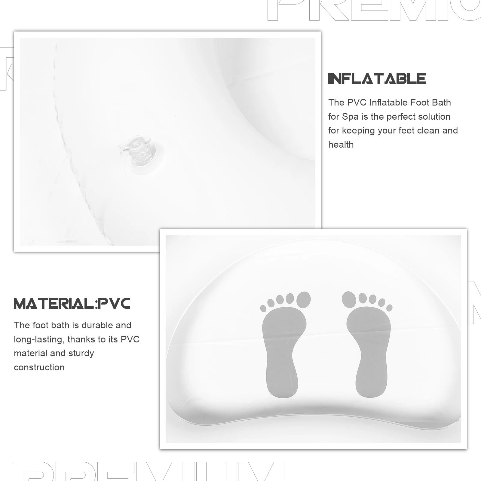 

Portable Inflatable Bath Basin Pool Entry Foot Cleaning Container Spa Pedicure Outdoor Toy Plastic Foot Wash Tray