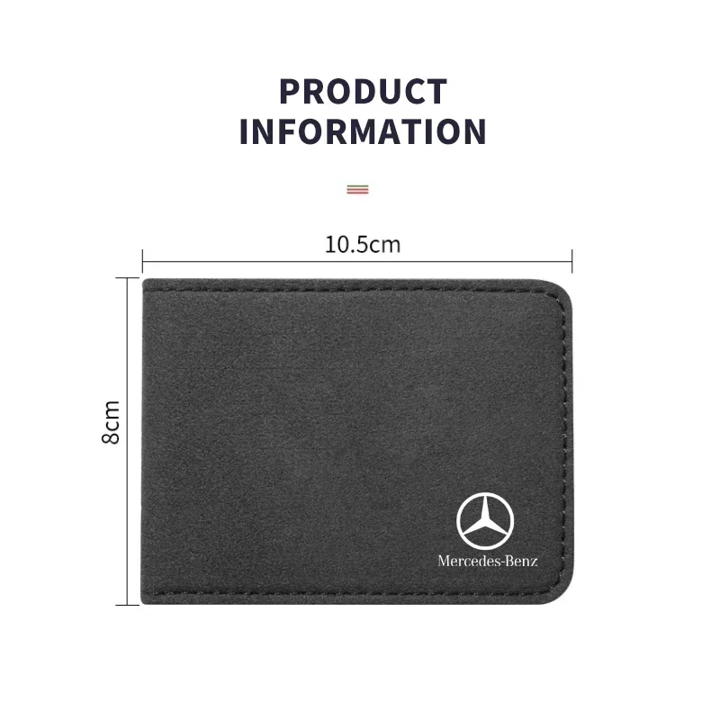 Auto Driver License Cover Suede Anti-Fur Car Driving Documents For Mercedes Benz Amg W204 W213 W205 W211 W212 W176 W205 W203