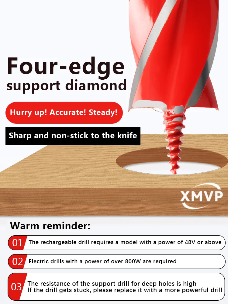 Woodworking drill bit, support drill, extended twist drill bit, wood hole opener, hole puncher, electric wrench, woodworking spe