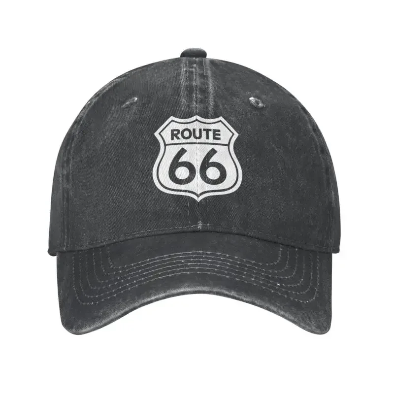 

Персонализированная хлопковая бейсболка Route 66, мужская и женская регулируемая бейсболка в стиле хип-хоп, осенняя кепка для папы