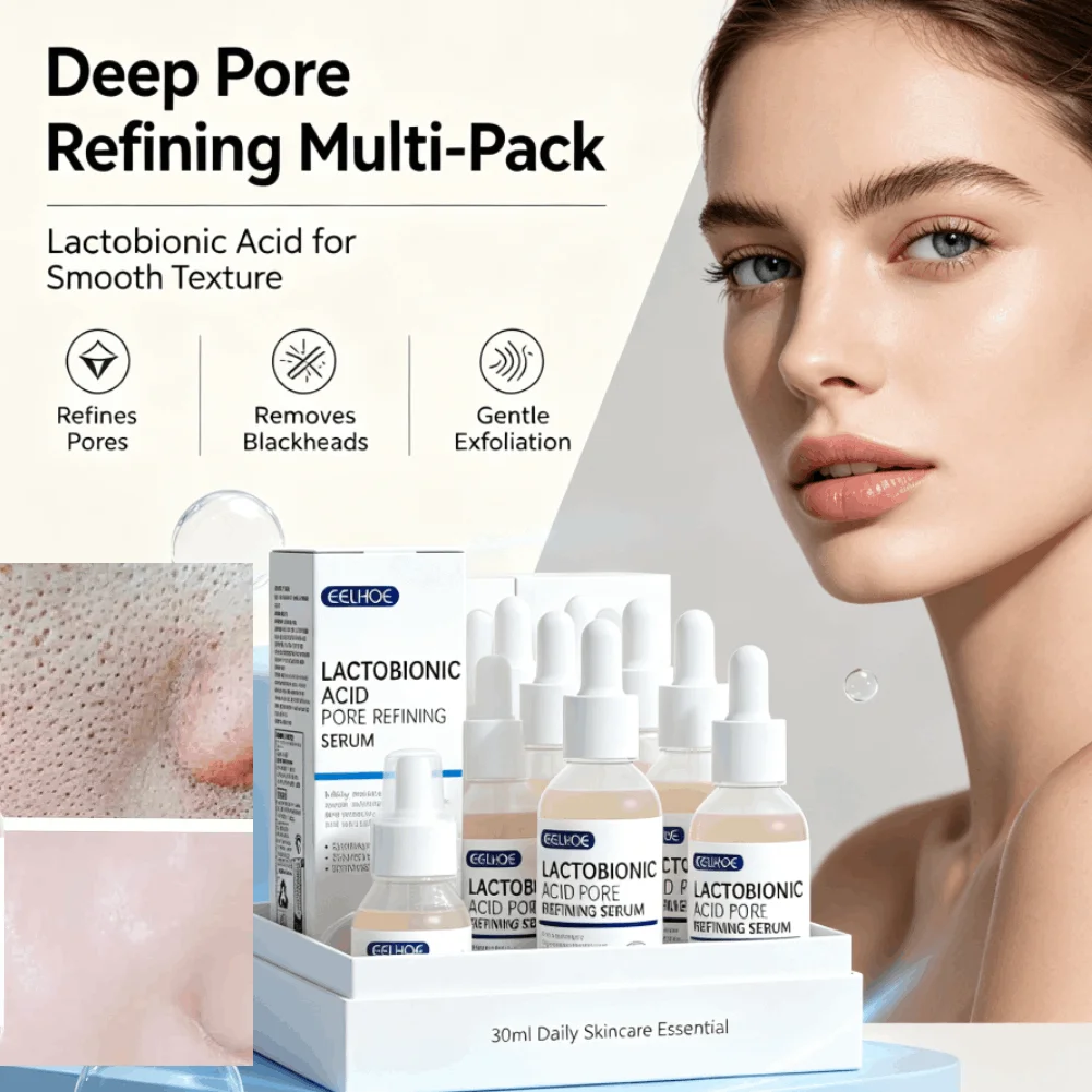Lactobionic Acid Face Serum Pore Minimizer Blackhead Remover Oil Control Moisturizing Nourishing Anti‑Acne Facial Skin Care Seru