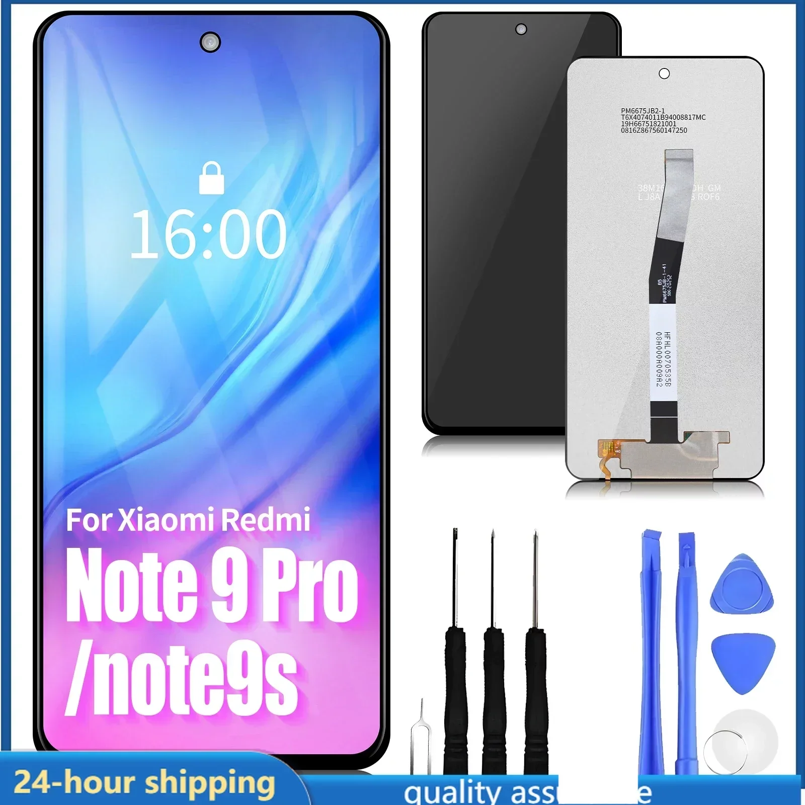 

pantalla 6.67" For Xiaomi Redmi Note 9S LCD Display M2003J6B2G Touch Screen For Redmi Note 9 Pro Display Replacement