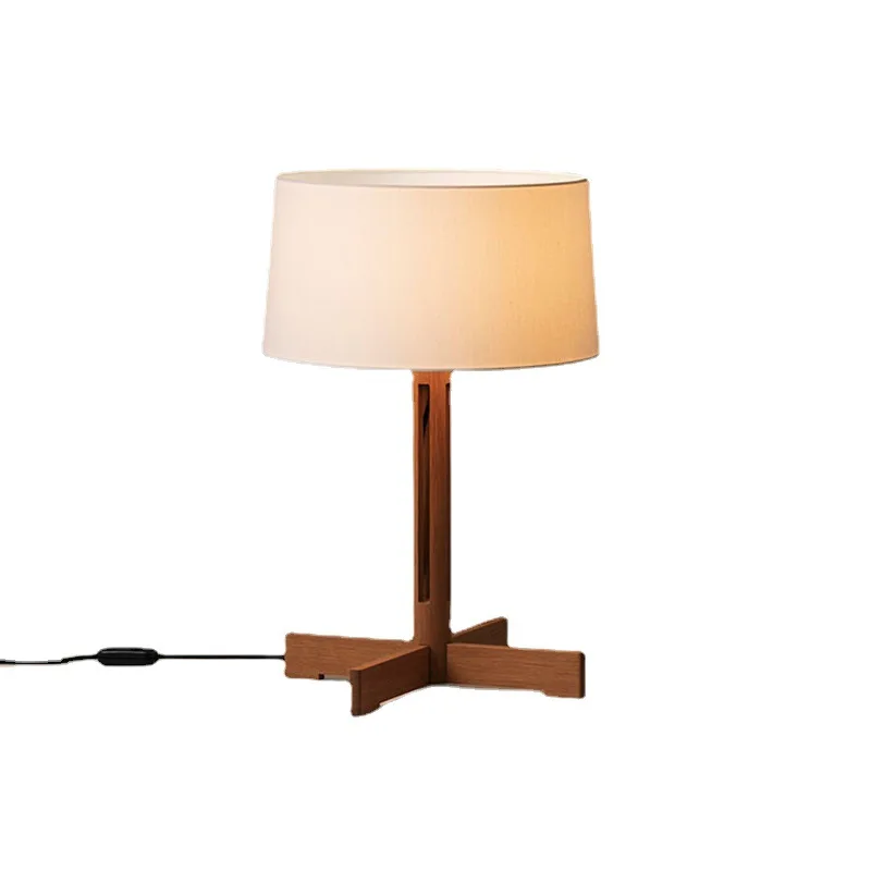 Vintage Wabi Sabi Wind Floor Lamp Solid Wood Floor Lamp Living Room Home Decor Sofa Corner Standing Study Bedside Reading Lamp