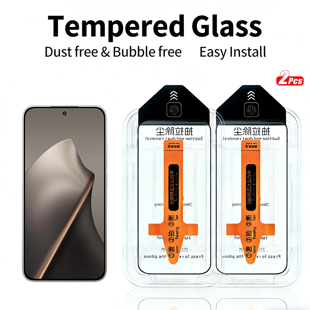 

2PCS Glass Film For Poco X7 X6 X5 X4 X3 F7 F6 F5 F3 M7 M6 M3 M4 HD Dust Free Screen Protector