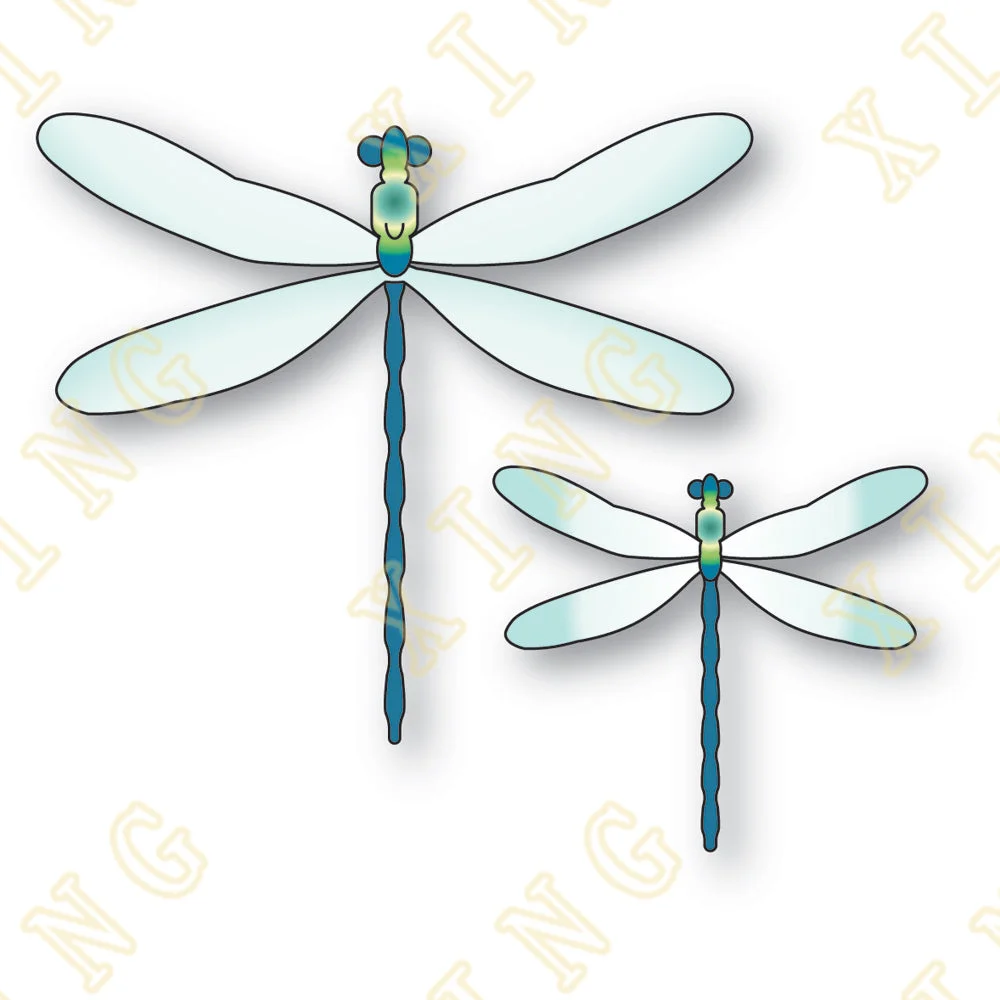 Azure Dragonflies New Metal Cutting Dies Scrapbook Diary Decoration Stencil Embossing Template DIY Greeting Card Handmade