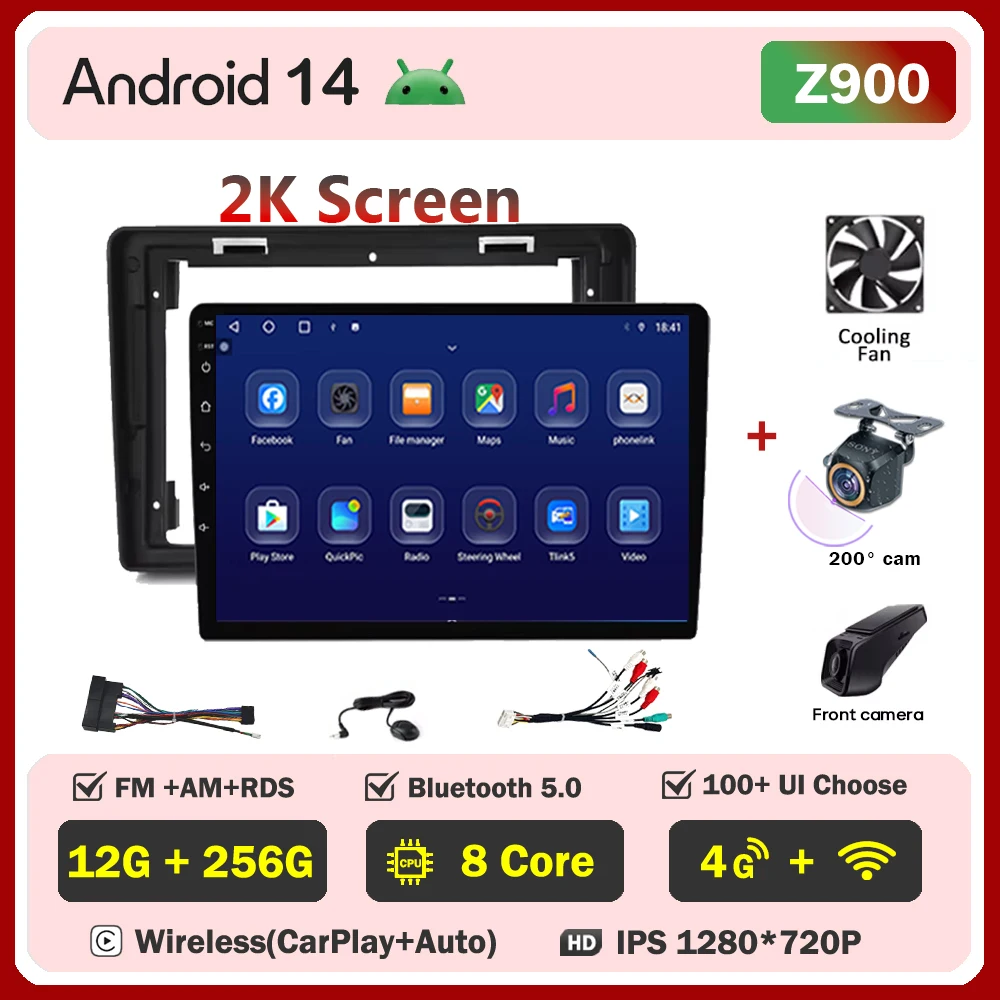 Autoradio voor Citroen C2 C3 2001-2010 Android Multimedia Speler GPS Navigatie Carplay LED Touch Screen Auto Stereo draadloze