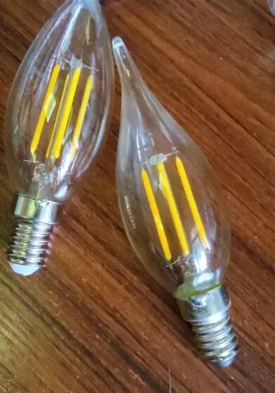 Bombilla LED tipo vela 4W E14 Bombilla LED Edison Blanco cálido