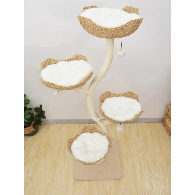 Flower Tree Cat Climbing Frame Scratching Column Nest  Jumping Platform Toy Grinding Claw  Rack