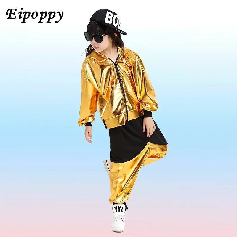 Suit Costume Hooded Tops Pants Child Performancer Hip Hop Hiphop Jazz