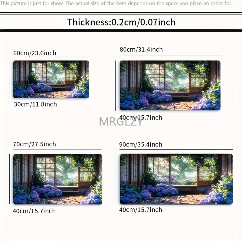 لوحة ماوس كوخ زهرية كبيرة الحجم قاعدة مطاطية مضادة للانزلاق ملحقات مكتب الكمبيوتر لوحة ماوس للمكتب والألعاب حصيرة لوحة المفاتيح ديكور البساط #6