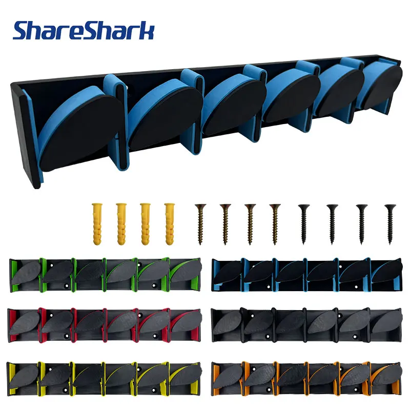ShareShark 2 Stück/Box Wandmontierter Angelrutenhalter, Vertikaler & Horizontaler Rutenständer Zubehör-Organizer & Angelwerkzeuge