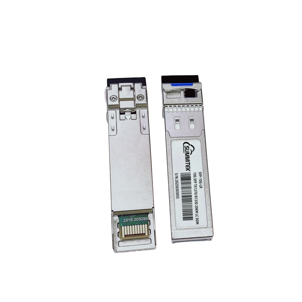 SUMMITEK 10G SC Simplex Connector SFP Module Single Mode Single Fiber 1270nm/1330nm with Mikrotik Gigabit Ethernet Switch