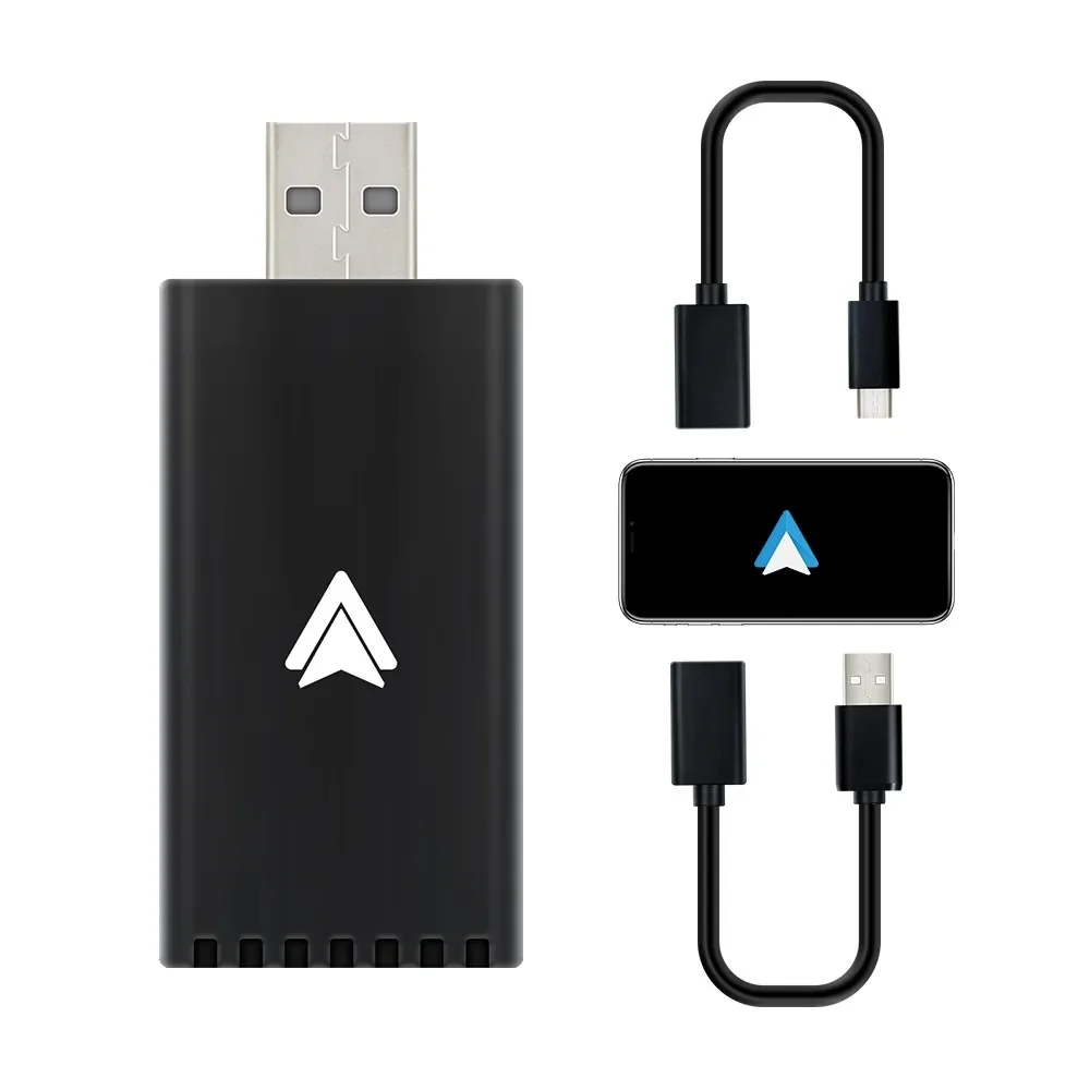 Newest Mini Android Auto Wireless Adapter USB Dongle Smart AI Box Car OEM Wired Android Auto To Wireless Google Maps Spotify