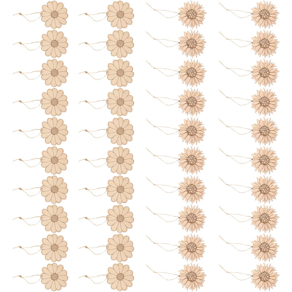 

DIY Wooden Flower Crafts Unfinished Wood Cutouts Natural Slices for Home Decor Gift Tags Sunflower Ornaments Craft Projects